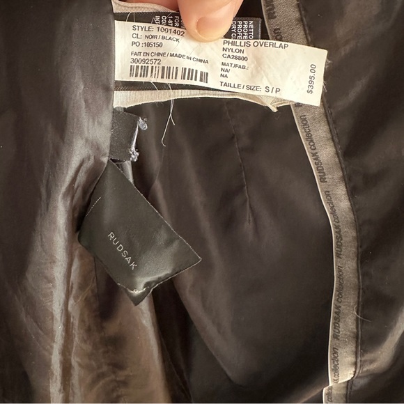 RUDSAK WINTER JACKET COAT Down Insulated Black Leather Trim Raccoon Fur Puffer S - Picture 6 of 12